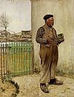 Man Having Just Painted His Fence by Jean Francois Raffaelli